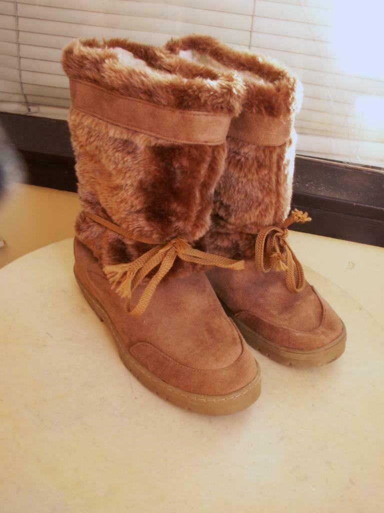 4 x Bont vacht Laarzen  maat 40+39+41+37  in mooie staat, Kleding | Dames, Schoenen, Ophalen of Verzenden, Nieuw, Bruin, Hoge laarzen