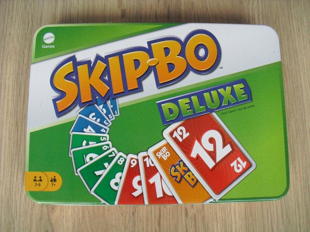 Skip.BO de Luxe kaartspel compleet & als nieuw, Drie of vier spelers, Ophalen of Verzenden, Zo goed als nieuw, Mattel
