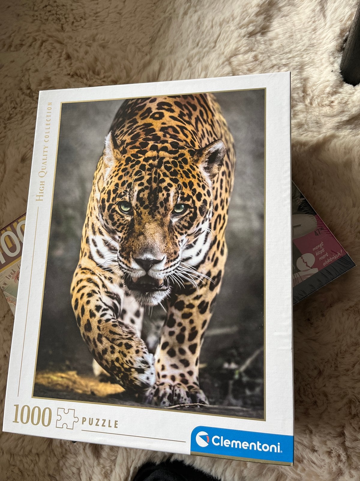 Clementoni Legpuzzel Jaguar 1000 stukjes, Ophalen of Verzenden, 500 t/m 1500 stukjes, Zo goed als nieuw, Legpuzzel