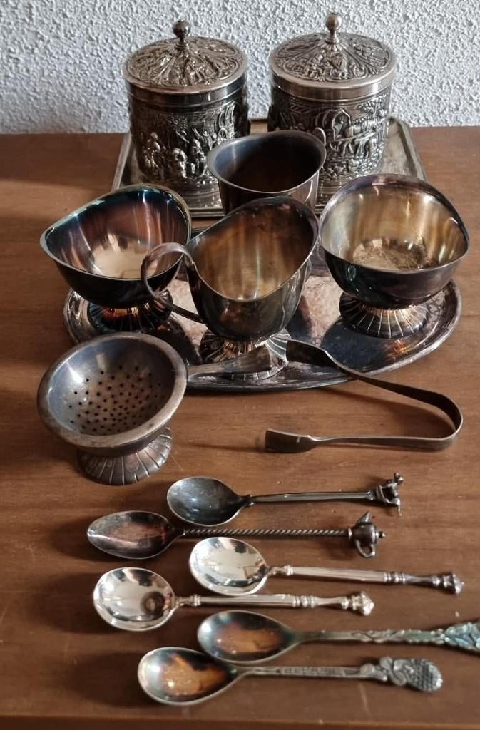 Verzameling  Douwe Egberts roomstel 16 delig - verzivlverd, Ophalen of Verzenden