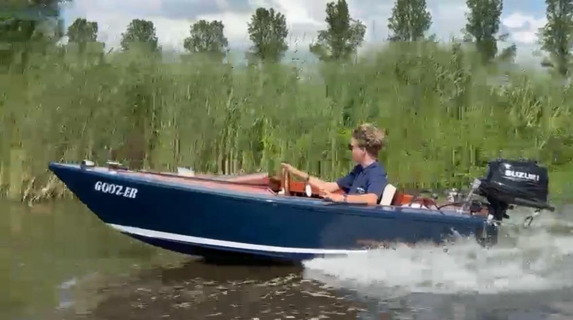 Te koop: Uniek speedbootje “Goozer” – echte blikvanger!, Gebruikt, 4 m, Verzenden, 6 pk