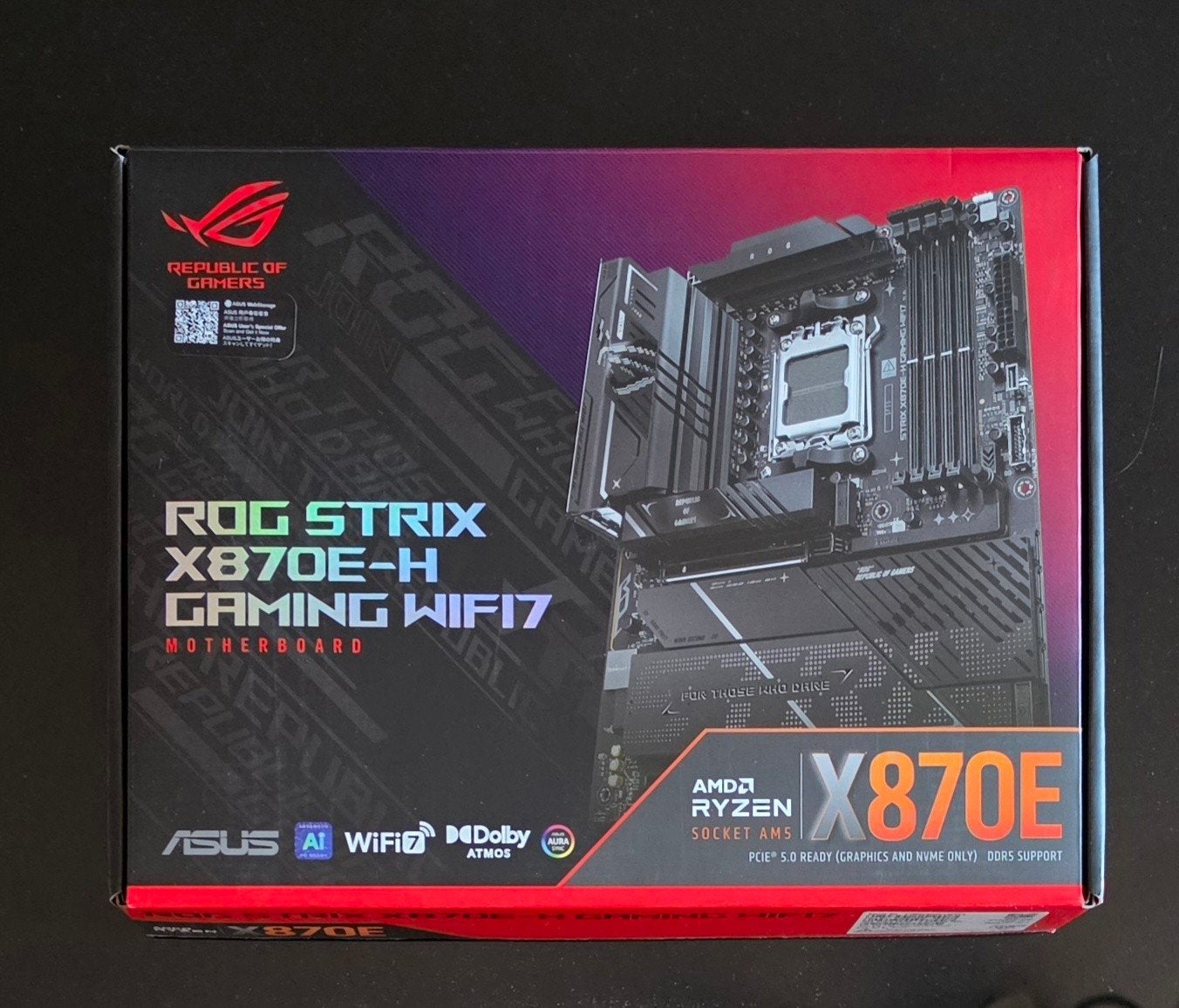 ASUS X870E-H, Ophalen, Nieuw, ATX, DDR5