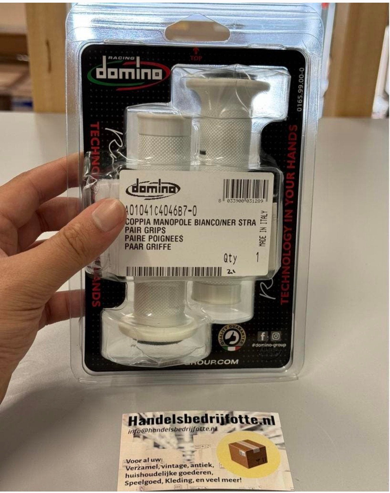 Domino Handvatten Offroad rechts D.22mm. L.126mm Open WIT, Ophalen of Verzenden, H, H, H