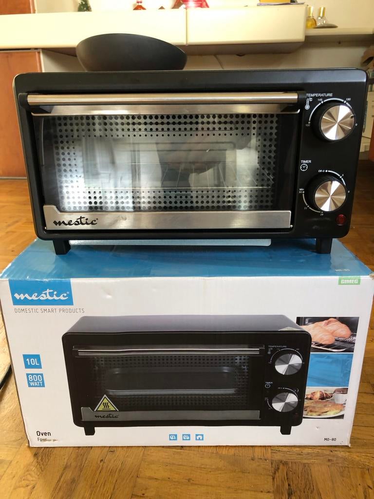 Mestic camping oventje 10L 800W, Minder dan 45 cm, Oven, Ophalen of Verzenden, Zo goed als nieuw