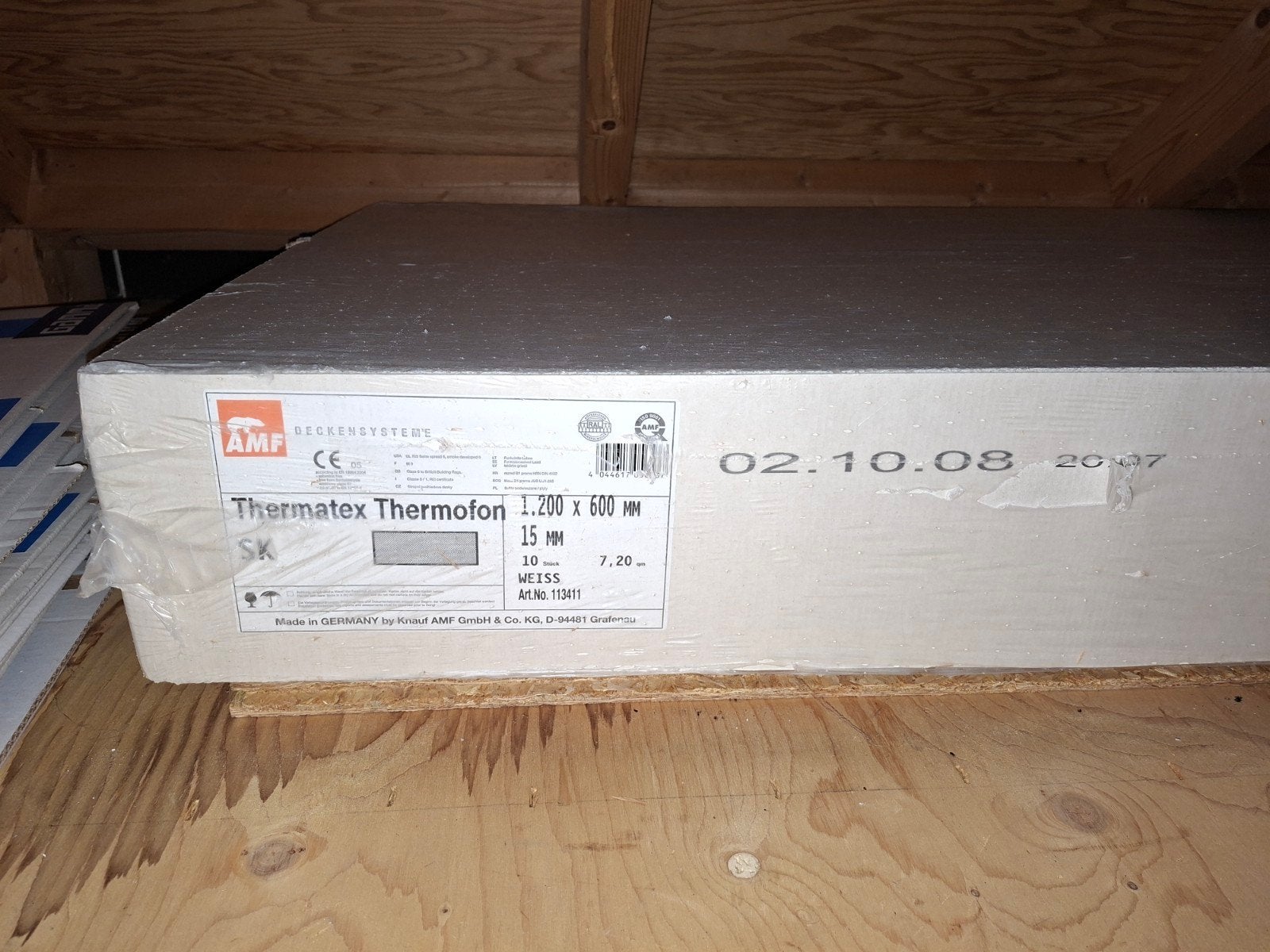 Knauf AMF Thermatex Systeemplafondplaten (10 stuks / 7,2 m²), Ophalen, Nieuw