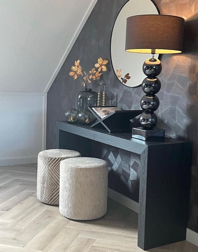 NIEUWE Eikenfineer Sidetable met houtstructuur, Ophalen, 100 tot 150 cm, Nieuw, 25 tot 50 cm