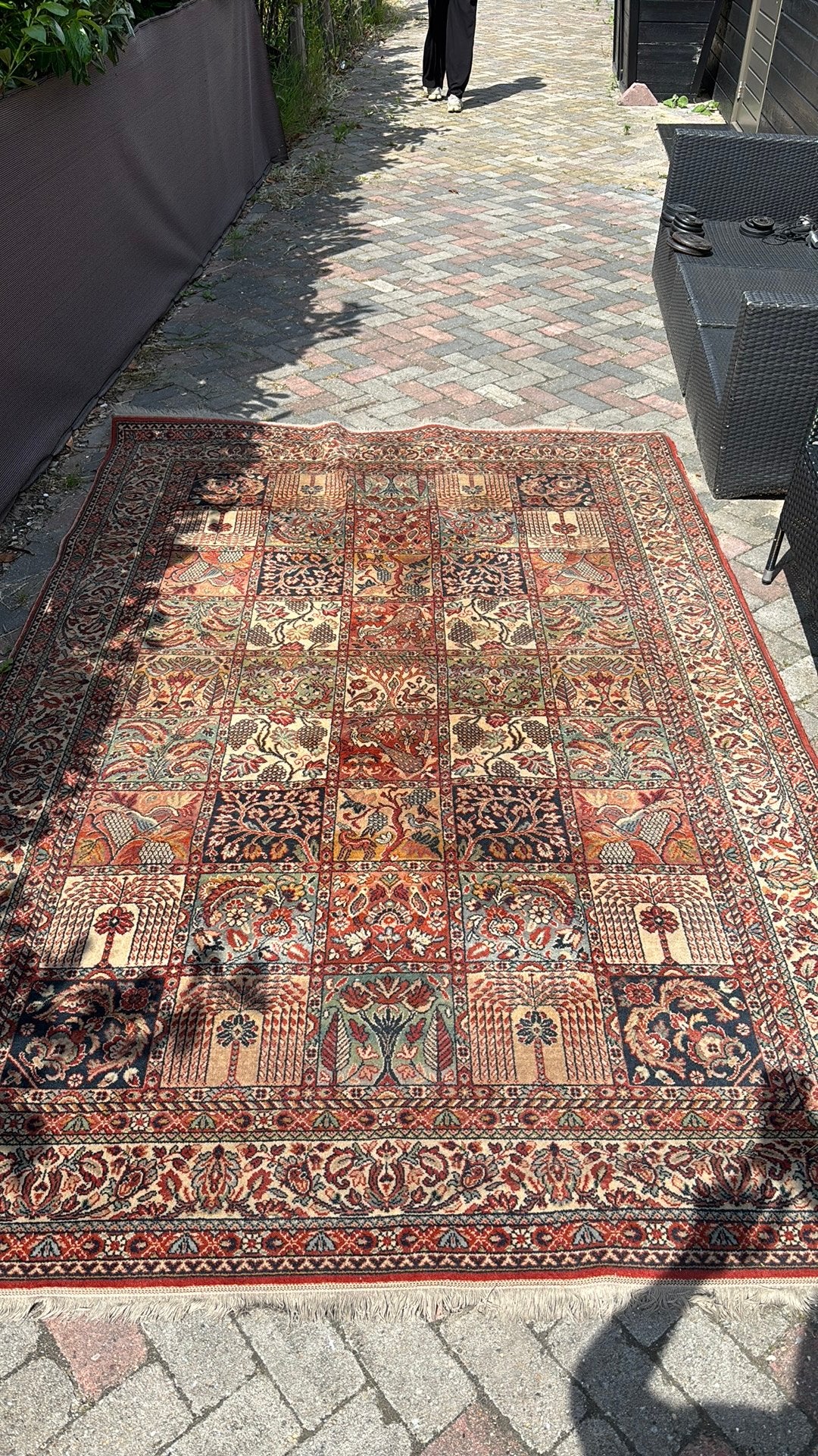 Mooi vintage kleed, Ophalen, Gebruikt, Groen, 150 tot 200 cm