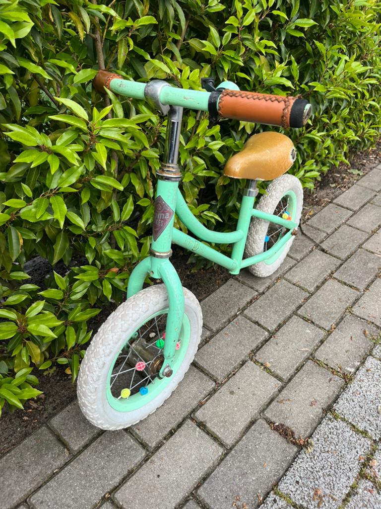 Loopfiets, groen, Ophalen, Gebruikt, Minder dan 16 inch