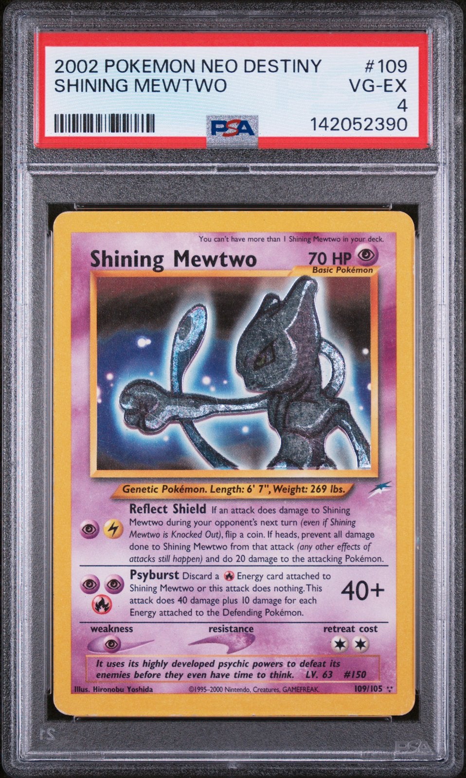 Shining Mewtwo PSA 4 | 109/105 | Pokemon Neo Destiny, Ophalen of Verzenden, Nieuw, Losse kaart, Foil