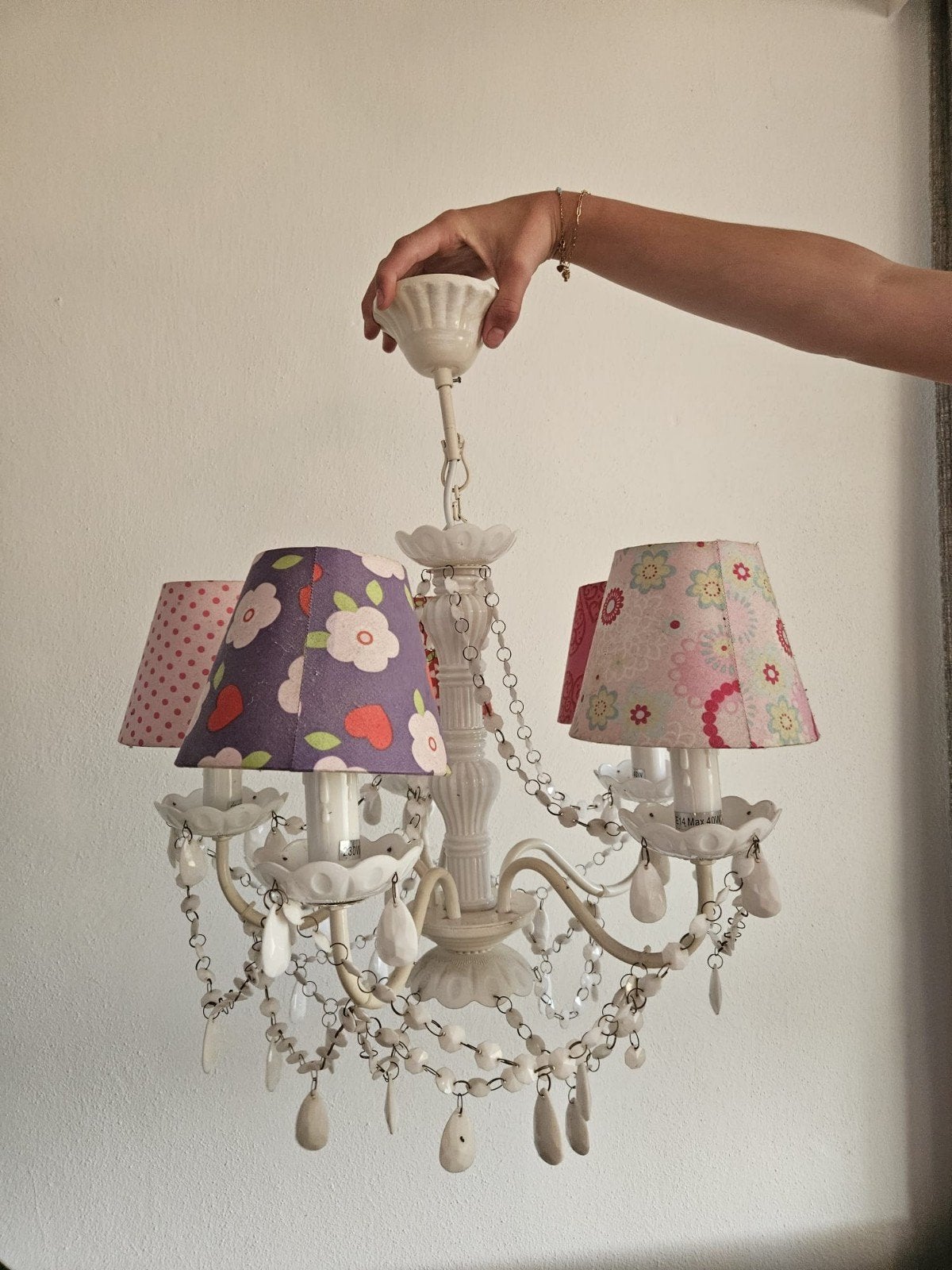 Leuke kinderkamer lamp voor meisjes, Meerkleurig, Ophalen of Verzenden, Zo goed als nieuw, Lamp