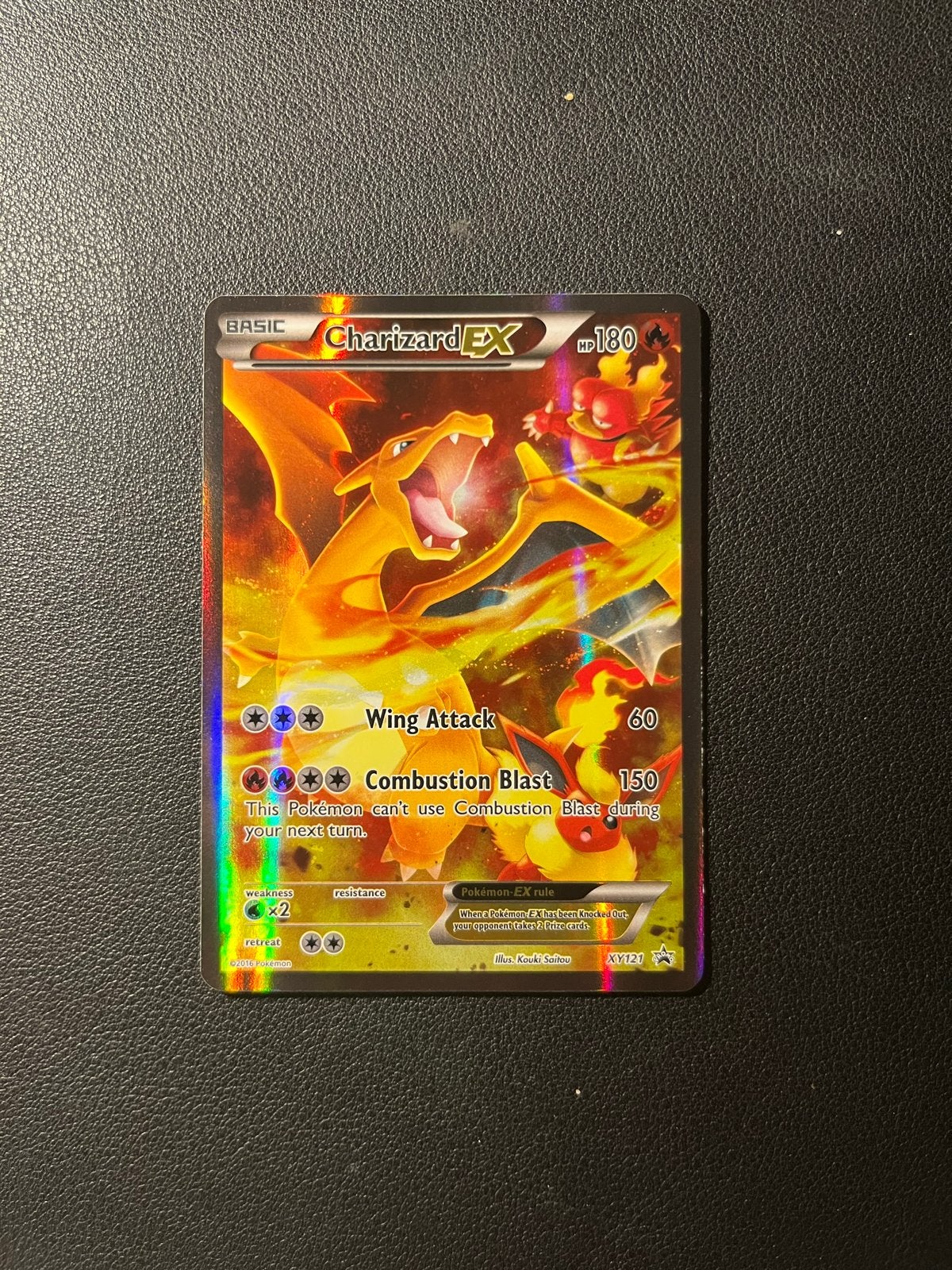 Pokémon Kaart Charizard EX XY121 Full Art Foil, Ophalen of Verzenden, Zo goed als nieuw, Losse kaart, Foil