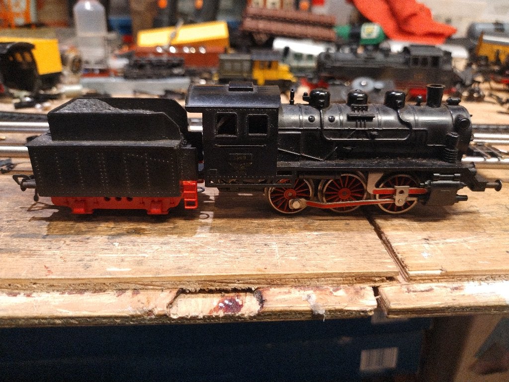 Fleischmann locomotief met tender, Gebruikt, Fleischmann, Ophalen of Verzenden, Analoog