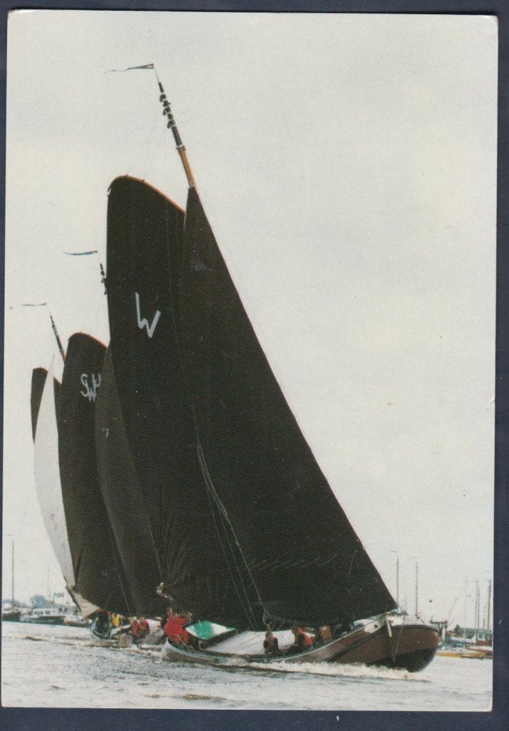 Friesland Skutsjesilen Skutsje Woudsend Gelopen Geen zegel, Verzenden, 1980 tot heden, Gelopen, Friesland
