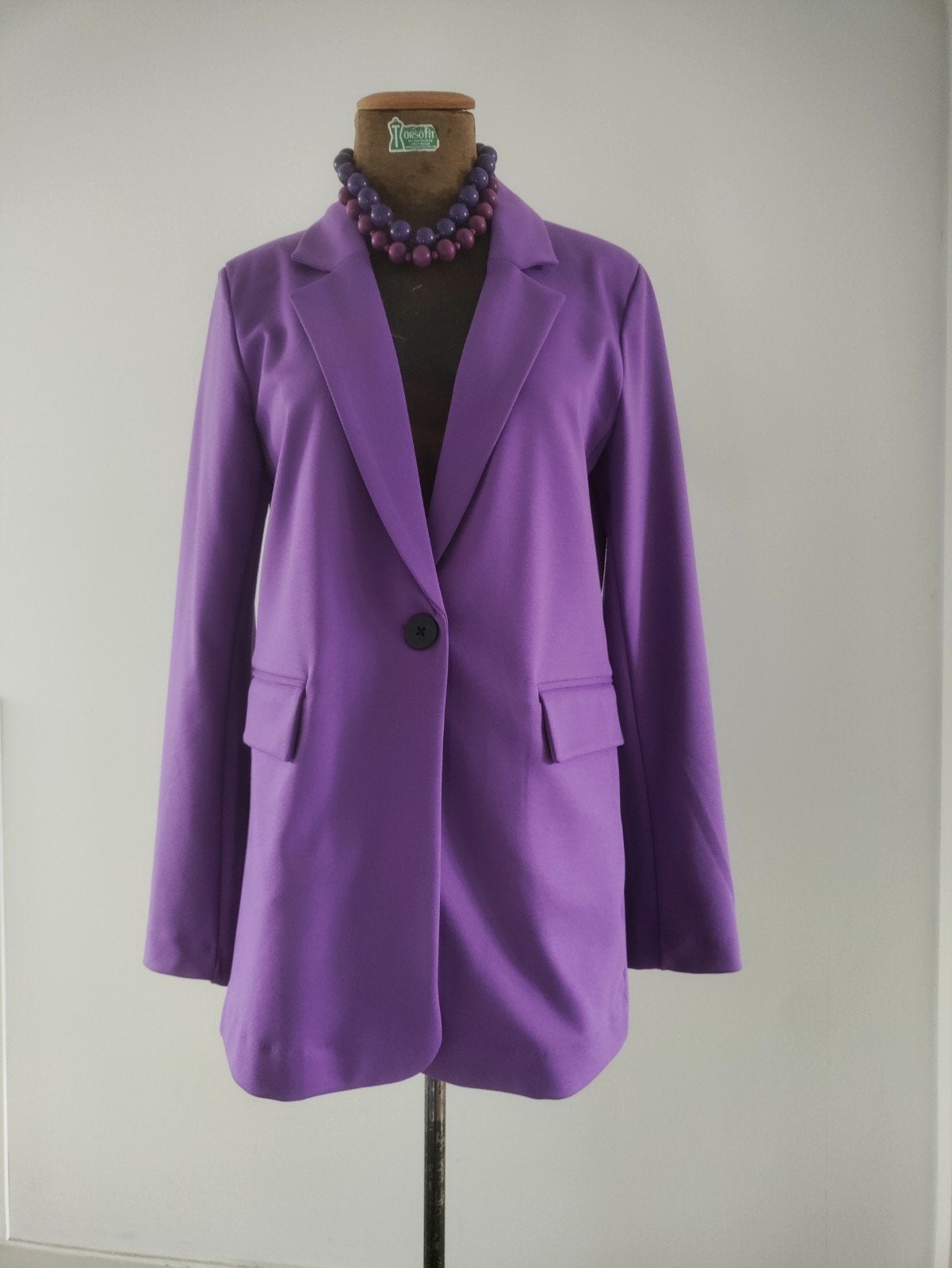 Dames BLAZER / JASJE / COLBERT 'FREEQUENT' - maat 40, FREEQUENT, Ophalen of Verzenden, Zo goed als nieuw, Paars