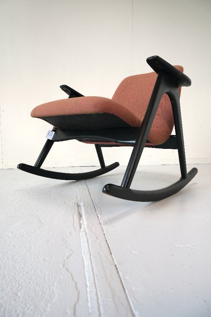 Schommelstoel/Fauteuil (vintage, van Teeffelen, WEBE, AWA), Huis en Inrichting, Fauteuils, Ophalen, 75 tot 100 cm, Zo goed als nieuw