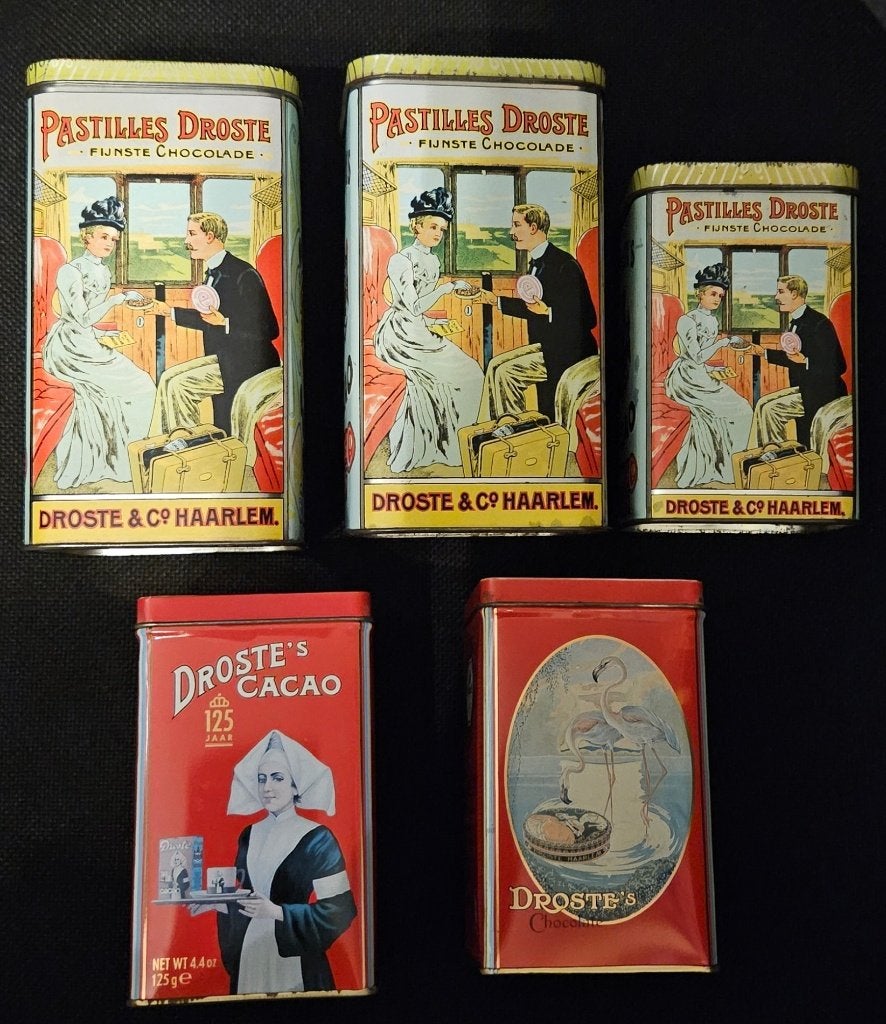 2 Droste's Cacao Haarlem Treincoupé 15,5x8,5x8,5 vintage !, Verzamelen, Ophalen of Verzenden, Zo goed als nieuw, Overige, Droste