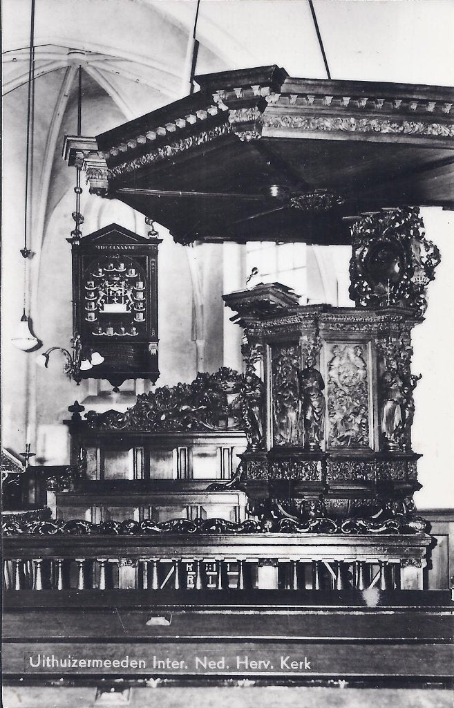 Uithuizermeeden Ned herv Kerk Oude Ansichtkaart ( A1348), Verzamelen, Ophalen of Verzenden, 1960 tot 1980, Ongelopen