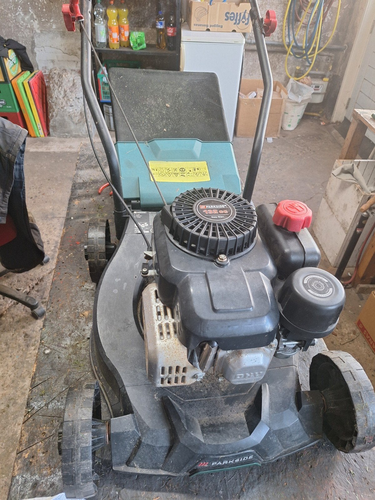 Parkside Benzine Grasmaaier - Gebruikt, Goede Staat, Tuin en Terras, Cirkelmaaier, Gebruikt, Ophalen of Verzenden, Parkside
