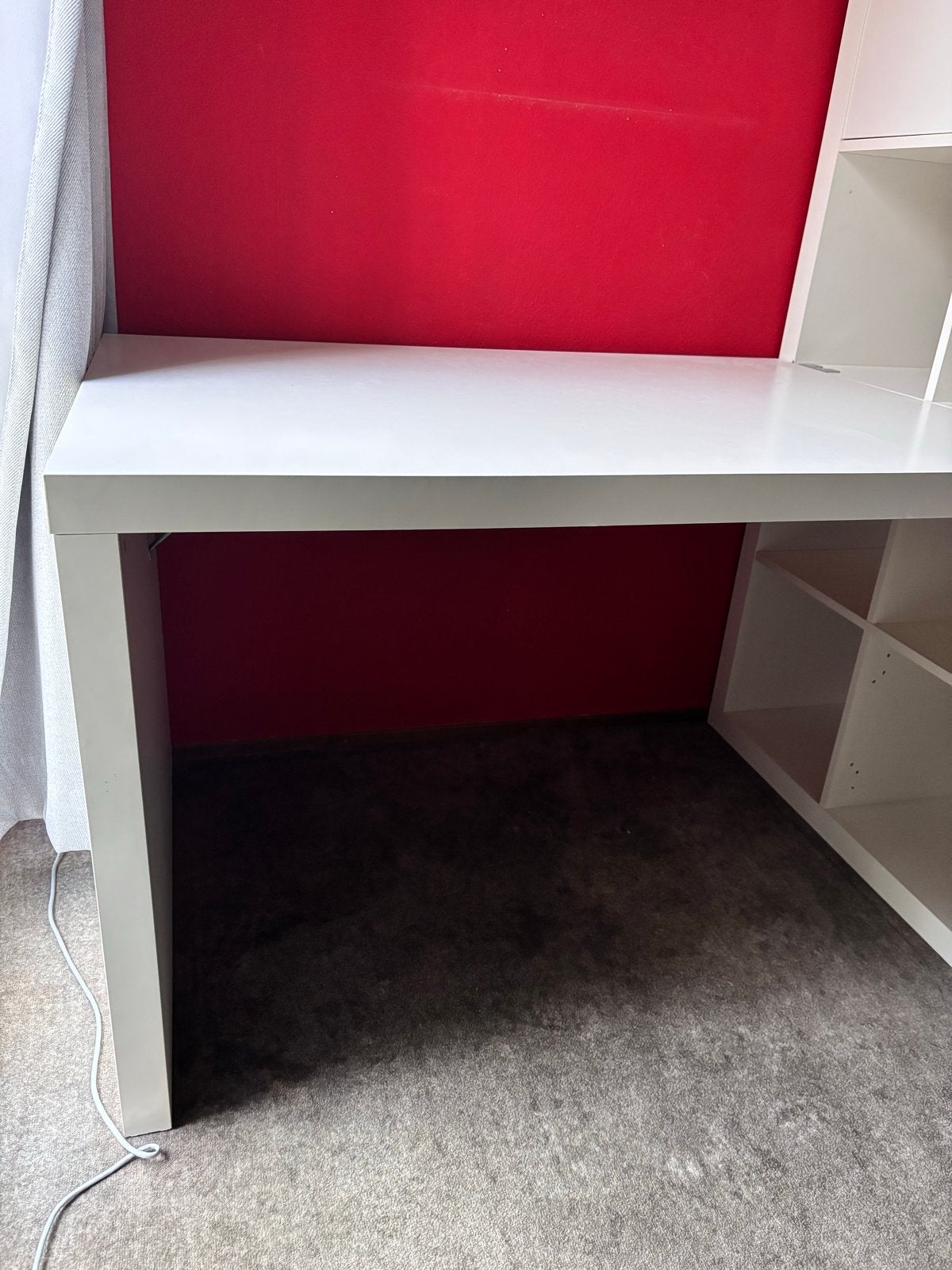 IKEA Kallax bureau blad wit - gebruikt, Ophalen, Opbergruimte, Spaanplaat of MDF, Zo goed als nieuw