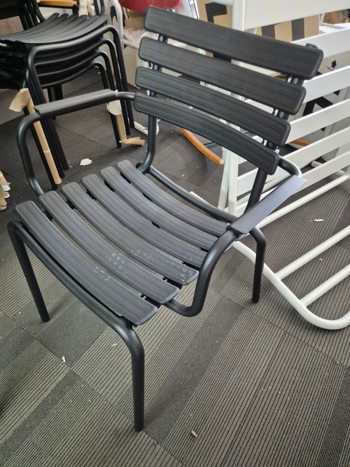 6x houe reclips zwart met aluminium armleuning nieuw, Ophalen, Nieuw, Aluminium