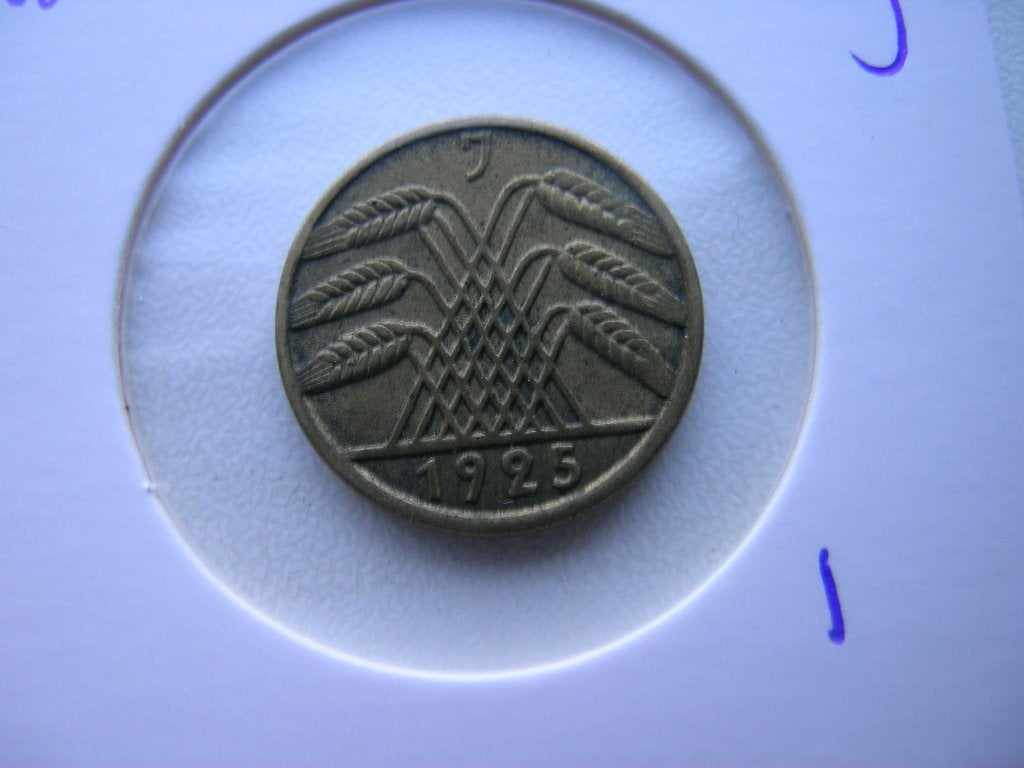 5 Reichspfennig 1925 J Duitsland, Ophalen of Verzenden, Duitsland, Losse munt