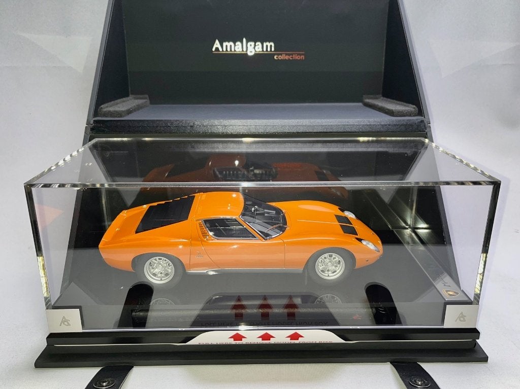 Lamborghini Miura P400 SV Oranje 1:18 van Amalgam, Hobby en Vrije tijd, Modelauto's | 1:18, Ophalen of Verzenden, Nieuw, Auto