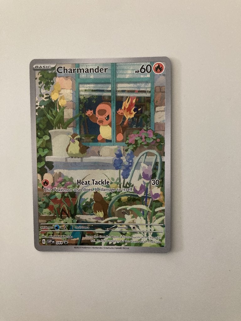 Charmender promo ETB Obsidian flames, Ophalen of Verzenden, Zo goed als nieuw, Losse kaart, Foil