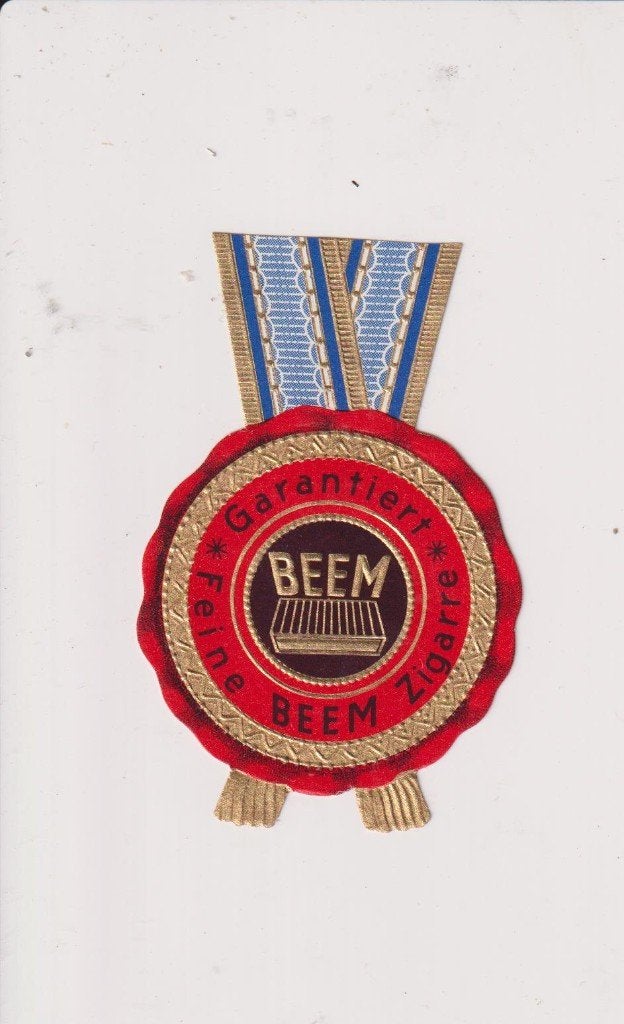 sigarenbanden - klein etiket - BEEM, Ophalen of Verzenden, Zo goed als nieuw, Sigarenbandjes