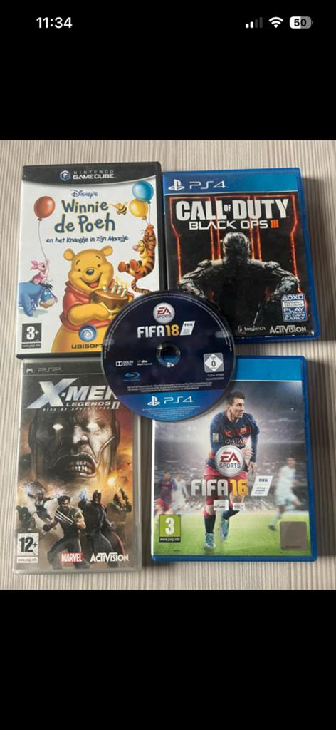 videogames ps4 psp gamecube, Spelcomputers en Games, 1 speler, Ophalen of Verzenden, Zo goed als nieuw, Vanaf 3 jaar