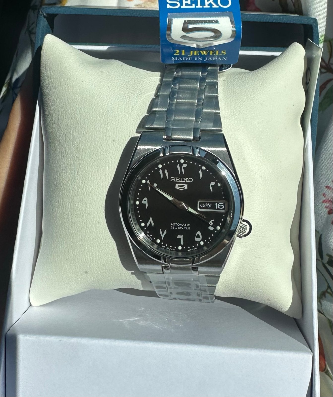 Seiko 5 Automatic SNK063 – Arabic Dial – Nieuw in doos, Ophalen of Verzenden, Staal, Seiko, Onbekend