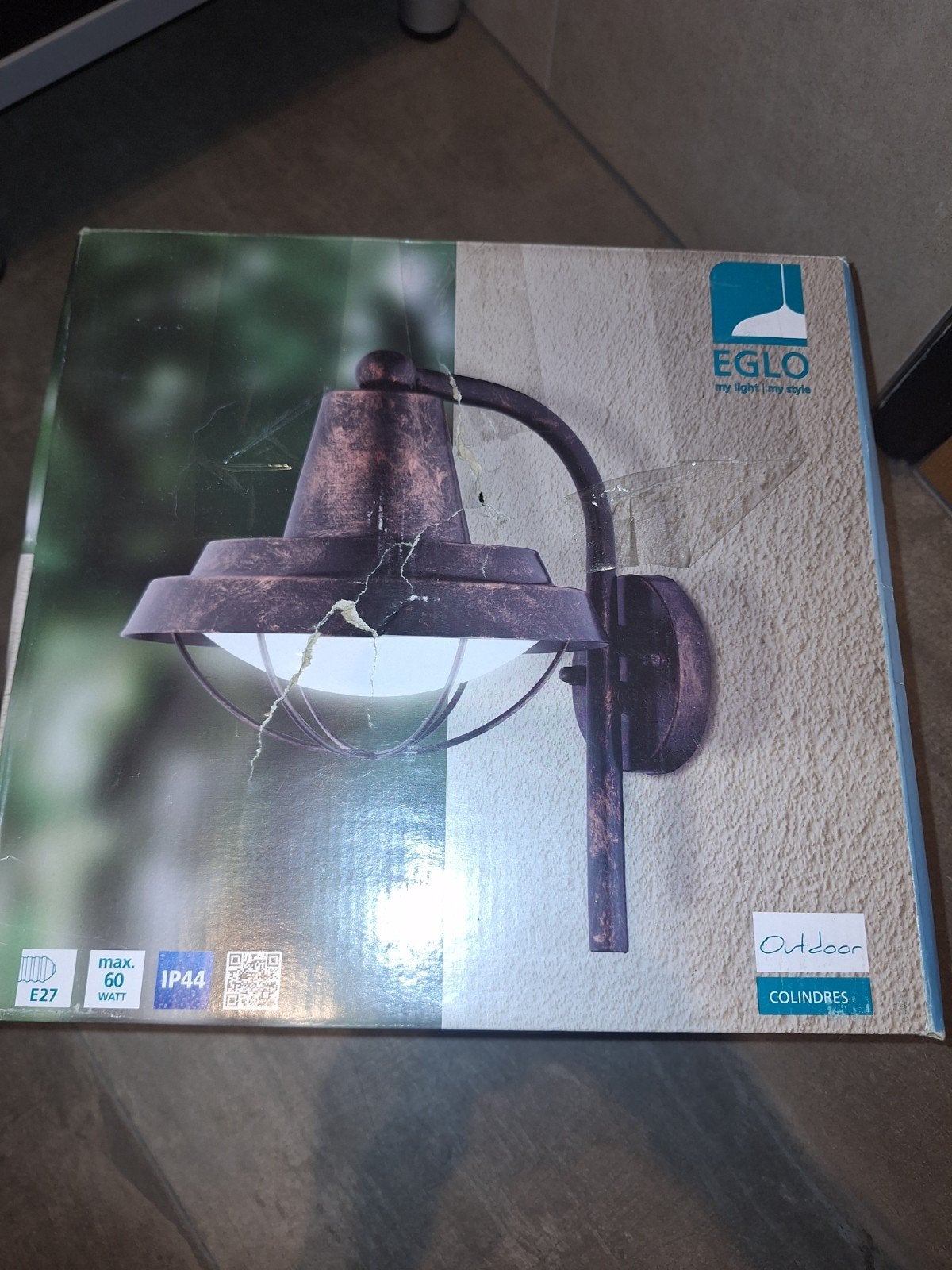 EGLO Colindres Buitenlamp - E27, max 60W, IP44, Ophalen of Verzenden, Nieuw