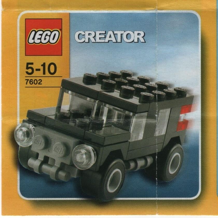 lego 7602 lego creator basic model verkeer zwarte SUV (2006), Kinderen en Baby's, Speelgoed | Duplo en Lego, Gebruikt, Lego, Compleet