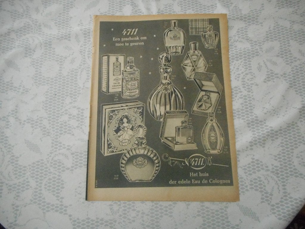 Adv. 4711 Eau de Colognes. 1961., Verzamelen, Ophalen of Verzenden, Gebruikt, Overige typen