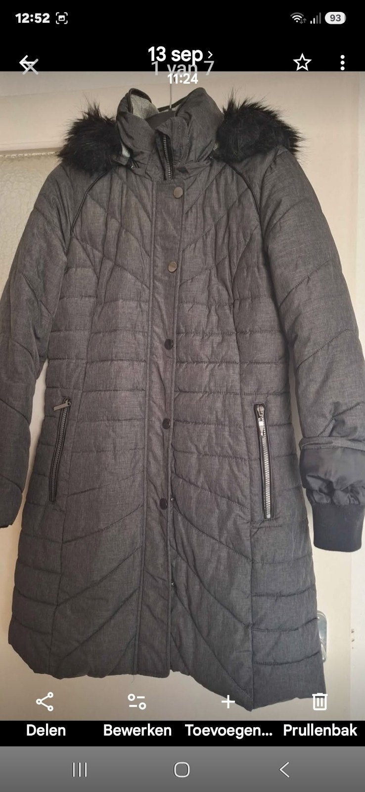 Mooie winterjas in uitstekende staat maat 40, Kleding | Dames, Maat 38/40 (M), Ophalen of Verzenden, Zo goed als nieuw, Grijs