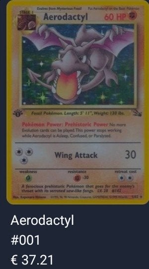 Ⓜ️ Aerodactyl PRERELEASE 1st EDITION: POKEMONKAART 

#001, Verzenden, Losse kaart