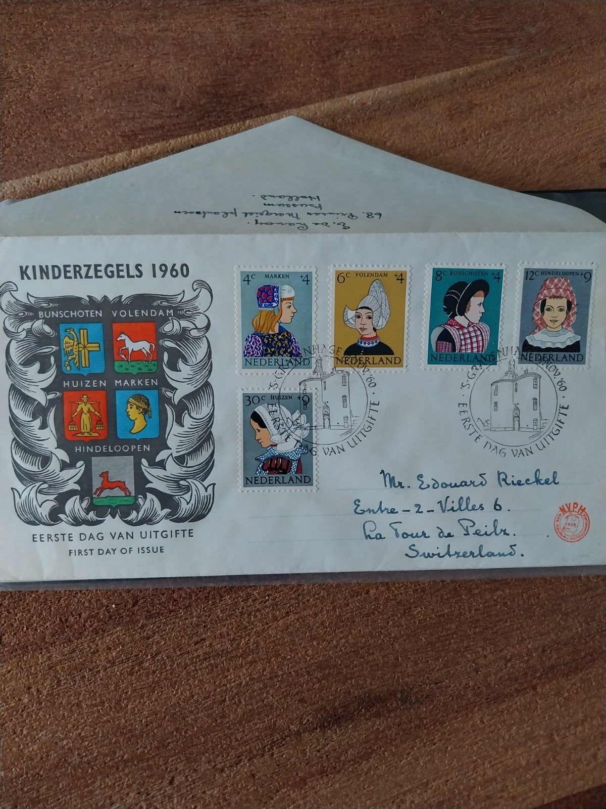 Nederlandse gelopen FDC E 46 kinderzegels 1960 CW 20,00., Postzegels en Munten, Postzegels | Eerstedagenveloppen, Ophalen of Verzenden