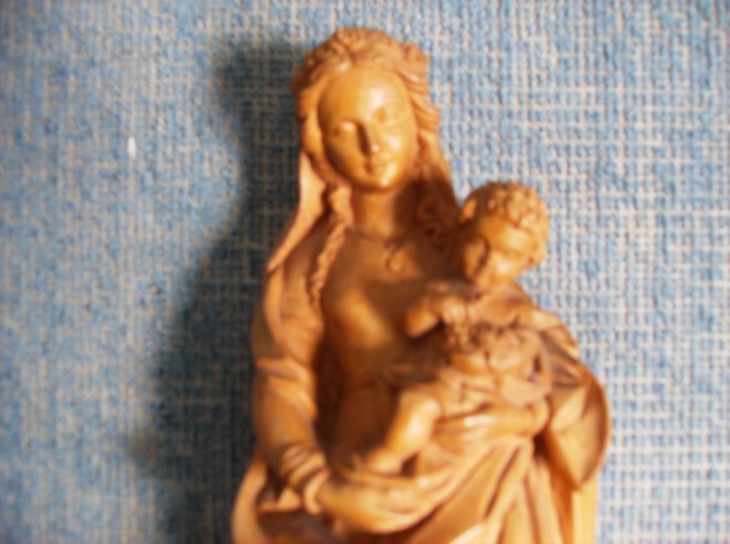MADONNA BEELD, ITAL. ANRI HOUTSNIJWERK, JAREN '30, Houtsnijwerk, Art nouveau, Ophalen of Verzenden, Europa