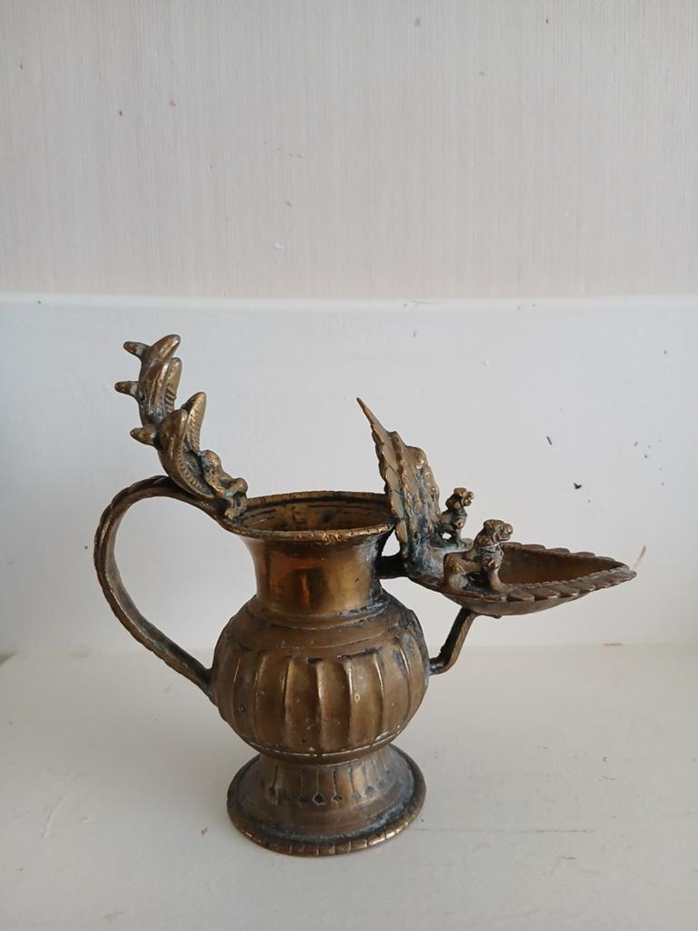 Newar Nepal Sukunda bronzen ? Olielamp naga Ganesha, Antiek en Kunst, Kunst | Niet-Westerse kunst, Ophalen of Verzenden