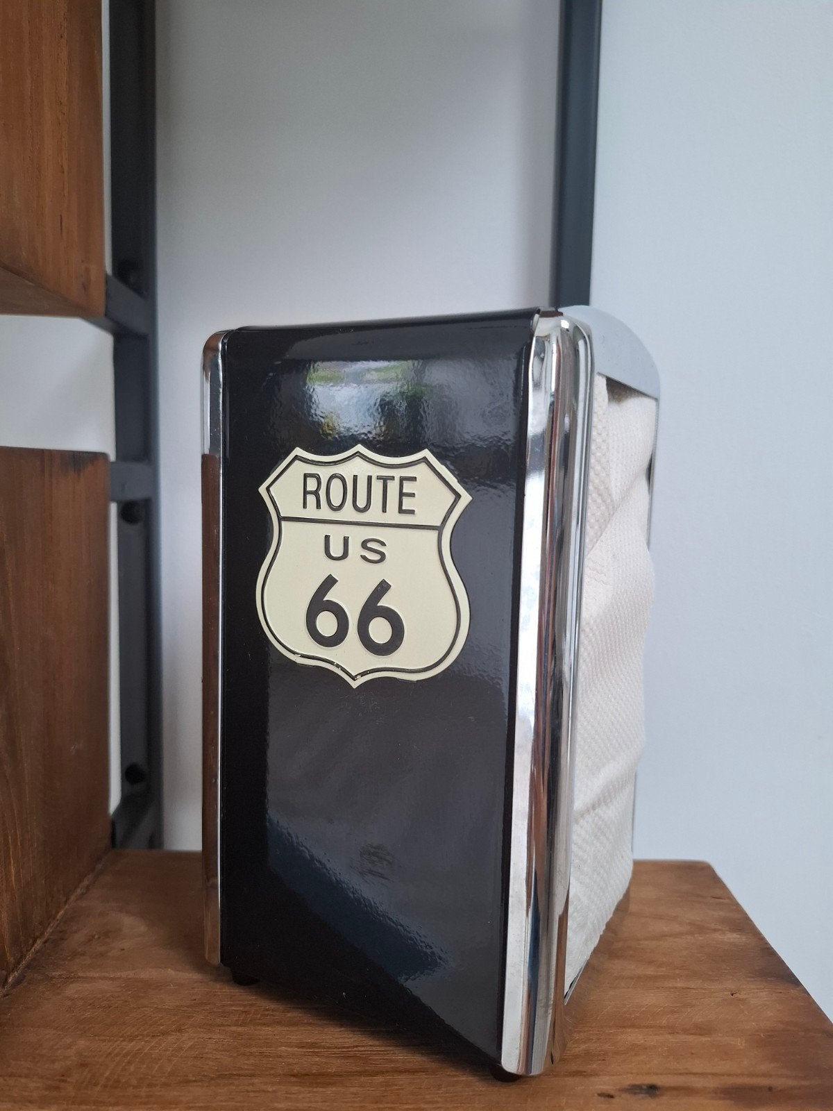 Route 66 Servethouder uit 1996, Vintage, Ophalen of Verzenden, Metaal, Gebruikt