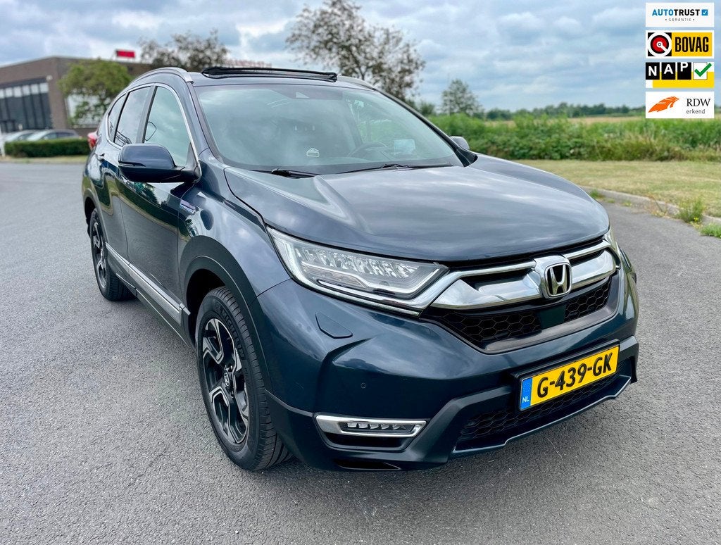 Honda CR-V 2.0 Hybrid AWD Executive Aut, Schuifdak, Acc, Cam, Auto's, Honda, Automaat, Blauw, Leder, Bedrijf