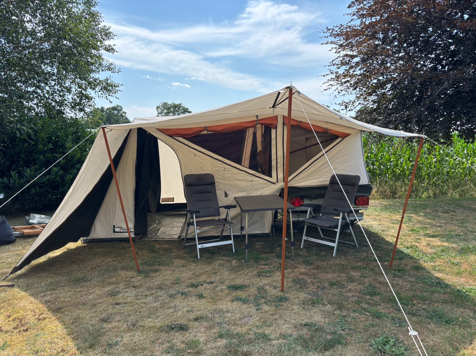 *** Holtkamper Cocoon M 2013 met gedraaide dissel ***, Caravans en Kamperen, Vouwwagens, Ophalen, Beige, Tot en met 3, Holtkamper
