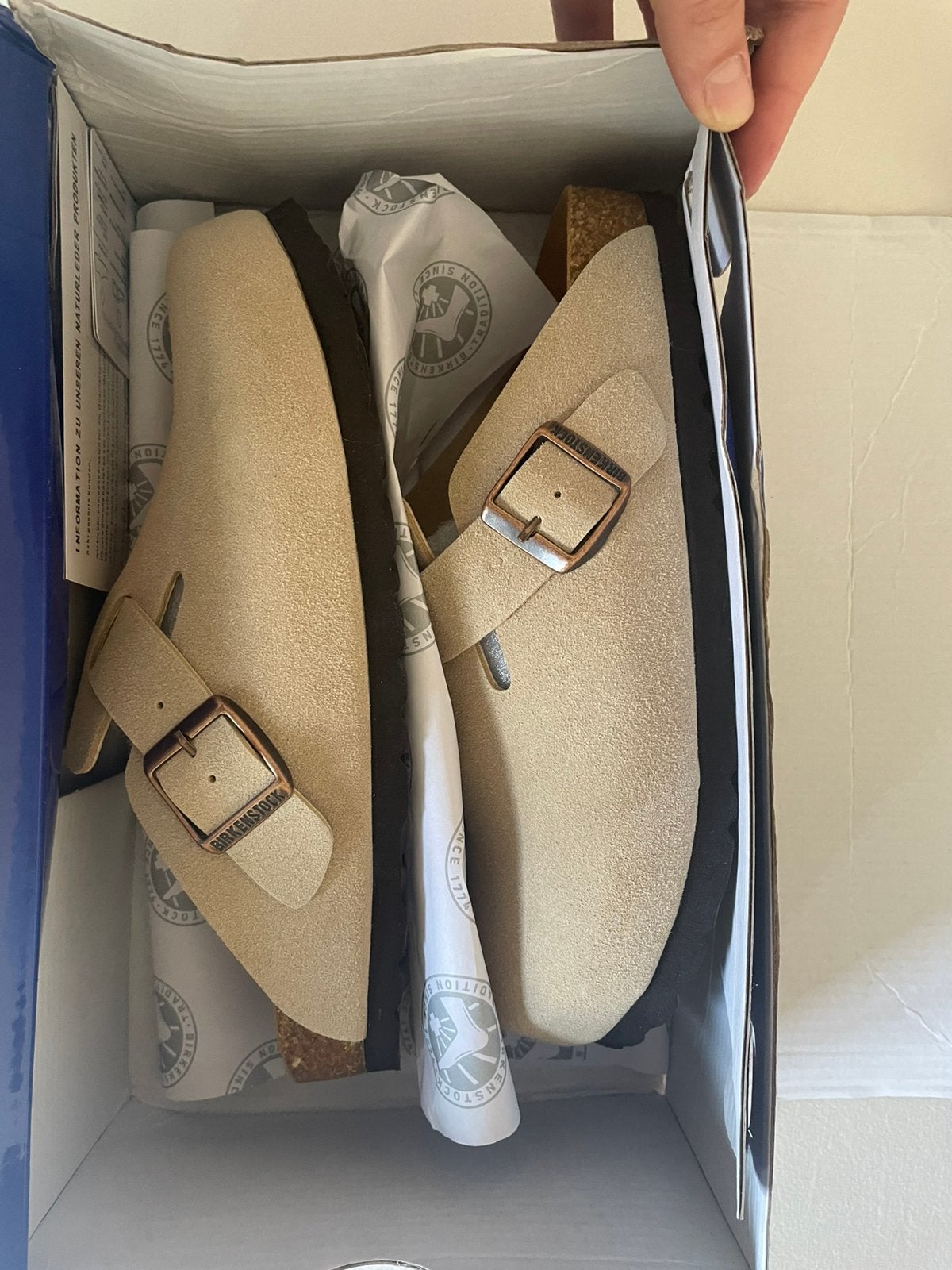 Birkenstock Boston beige maat 38, Kleding | Dames, Schoenen, Ophalen of Verzenden, Nieuw, Beige, Sandalen of Muiltjes