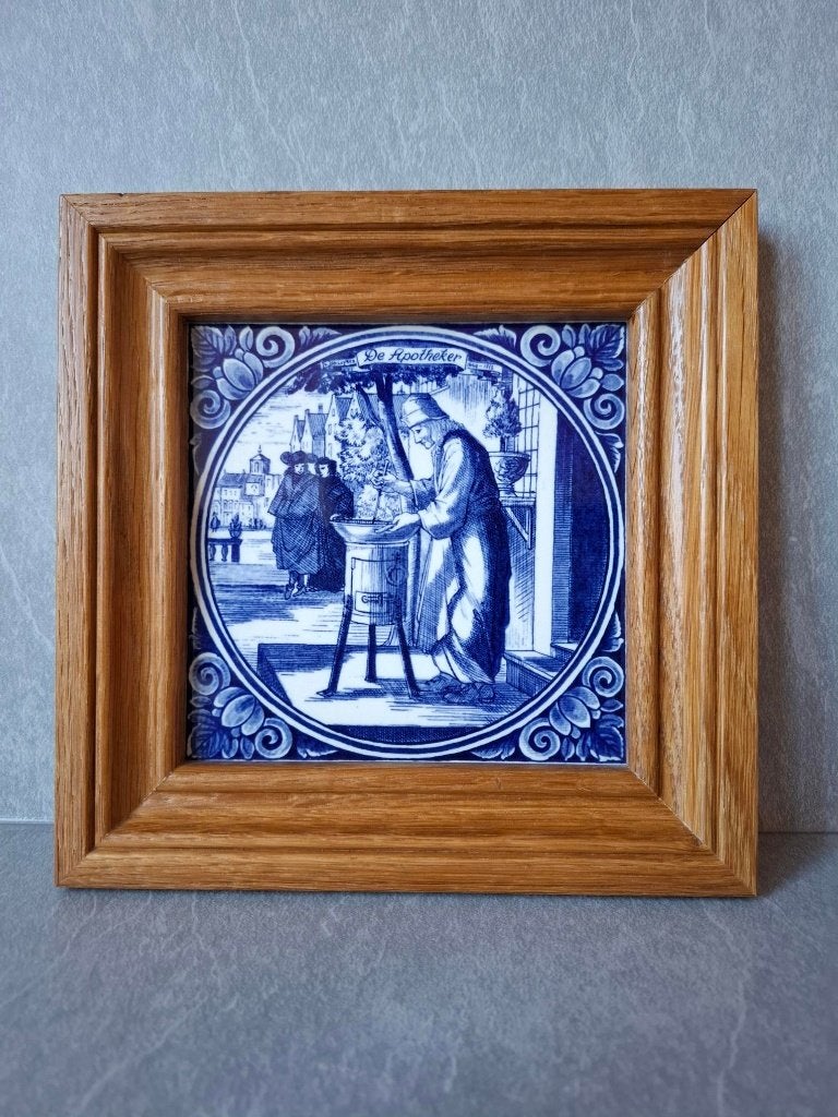 Delfts blauw tegel: de Apotheker, Ophalen