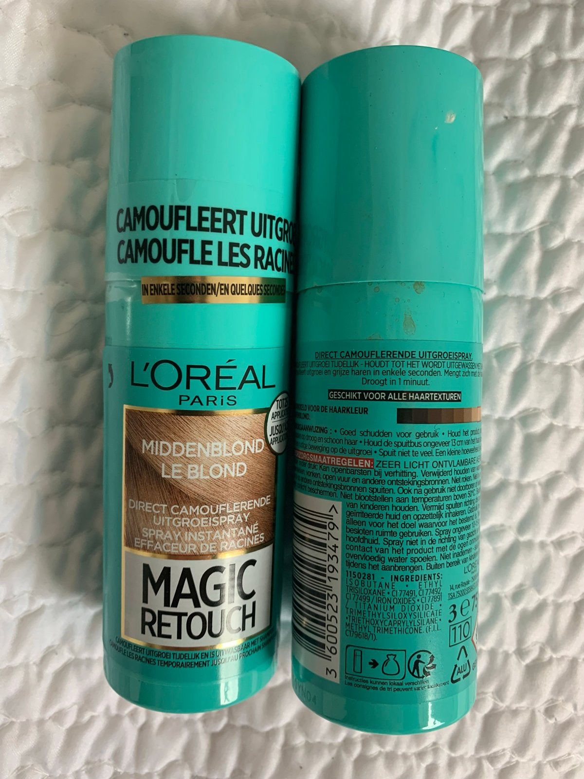 L'Oréal Magic Retouch Uitgroeispray Middenblond (2 stuks), Ophalen of Verzenden, Nieuw, Overige typen