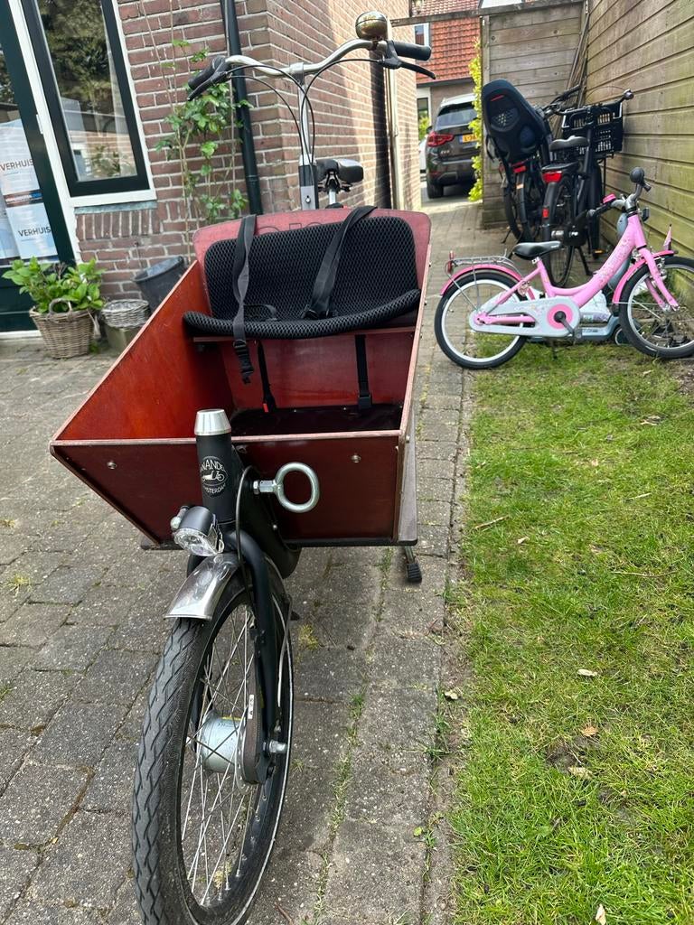 Bakfiets met accessoires, Fietsen en Brommers, Fietsen | Bakfietsen, Gebruikt, Huif, 2 kinderen, Ophalen