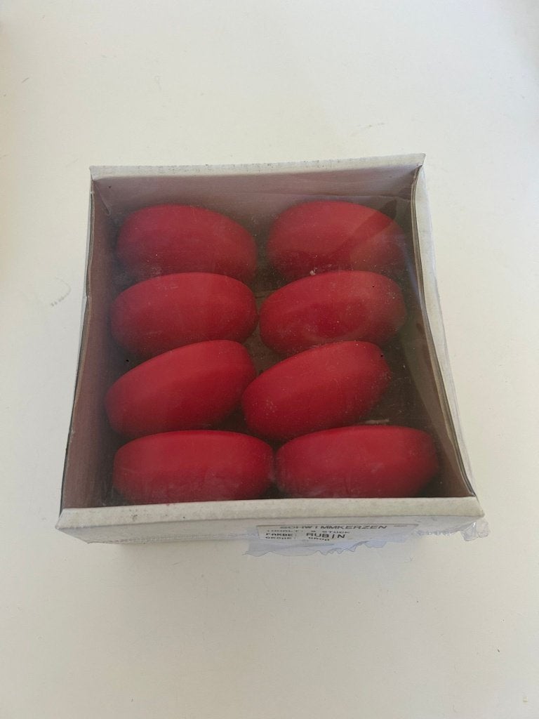 Rode drijfkaarsen / Schwimmkerzen – 8 stuks – nieuw, Huis en Inrichting, Ophalen of Verzenden, Nieuw, Rood, Kaars