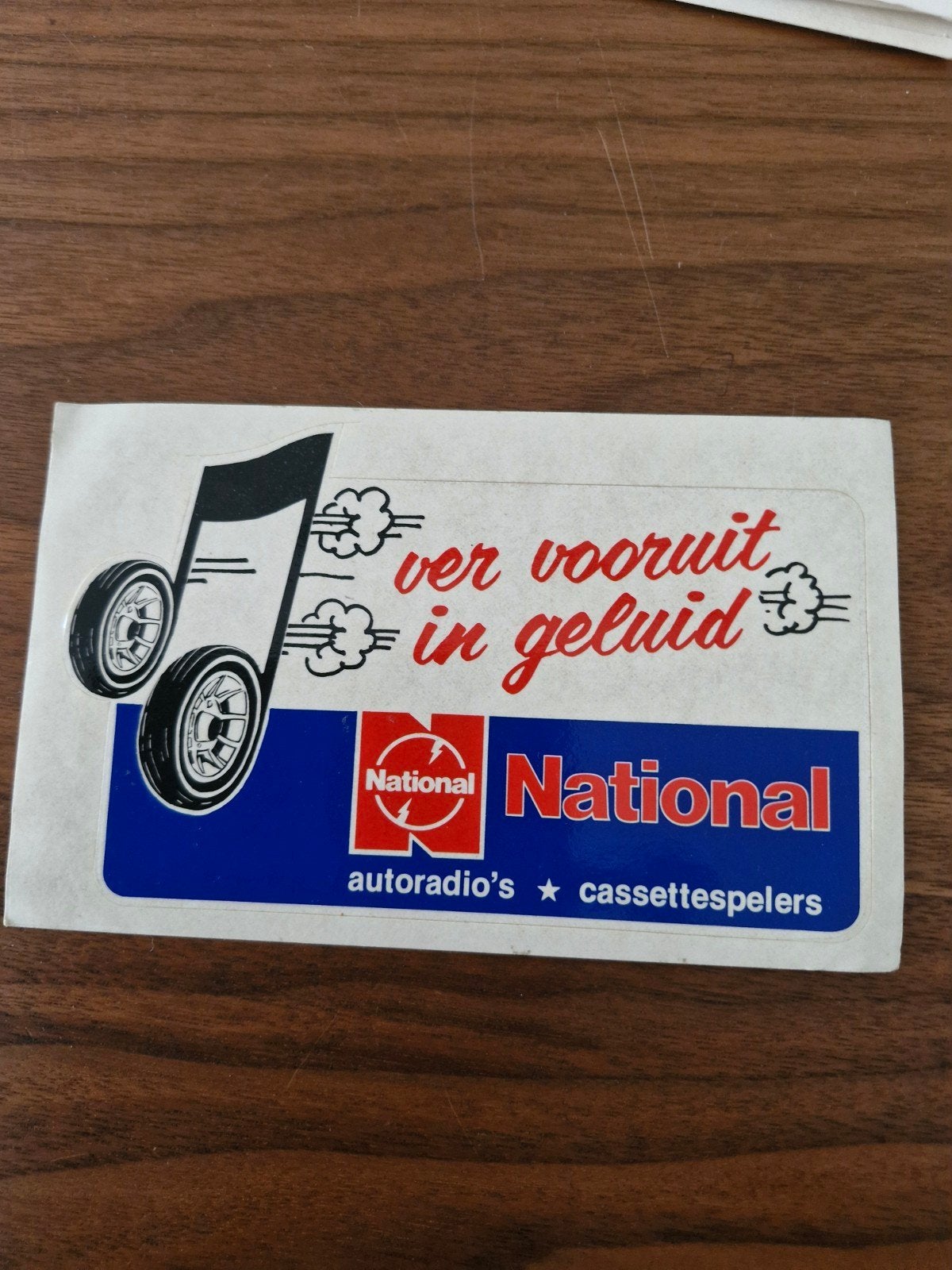 11954 Vintage National Autoradio's Cassettespelers Sticker 1, Ophalen of Verzenden, Zo goed als nieuw