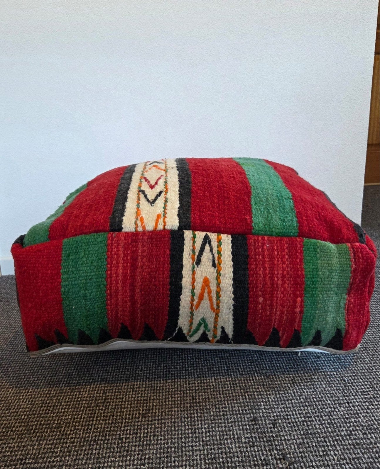 Vloerkussen, kelim poef- Rood, Groen, Wit, Zwart, Ophalen of Verzenden