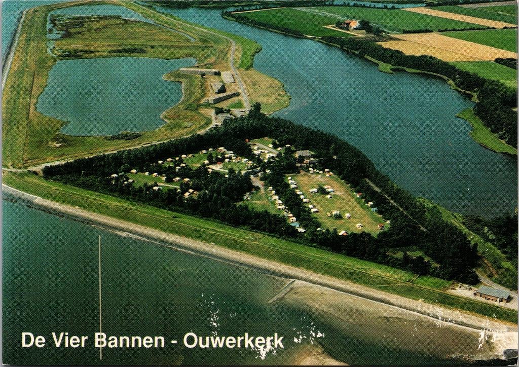 Kampeerterrein De Vier Bannen Ouwerkerk - 2 ansichtkaarten, Verzenden, 1960 tot 1980, Ongelopen, Zeeland