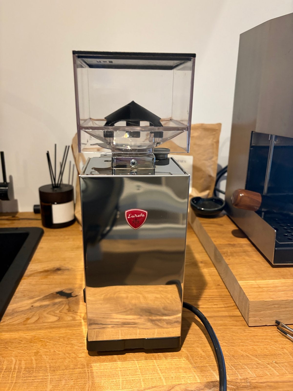 Eureka Mignon Koffiemolen  Chroom, Witgoed en Apparatuur, Ophalen, Gebruikt, Overige modellen, Koffiebonen